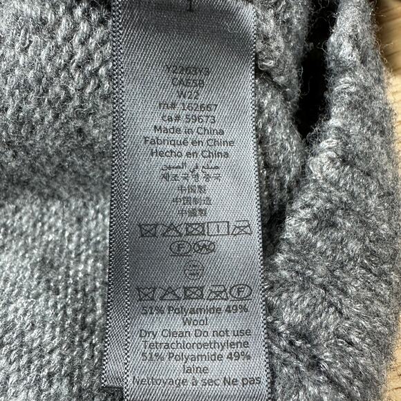 John Varvatos NWT Nolans Crewneck Cable Knit Sweater Moon Shadow XXL Wool Blend - Picture 6 of 8